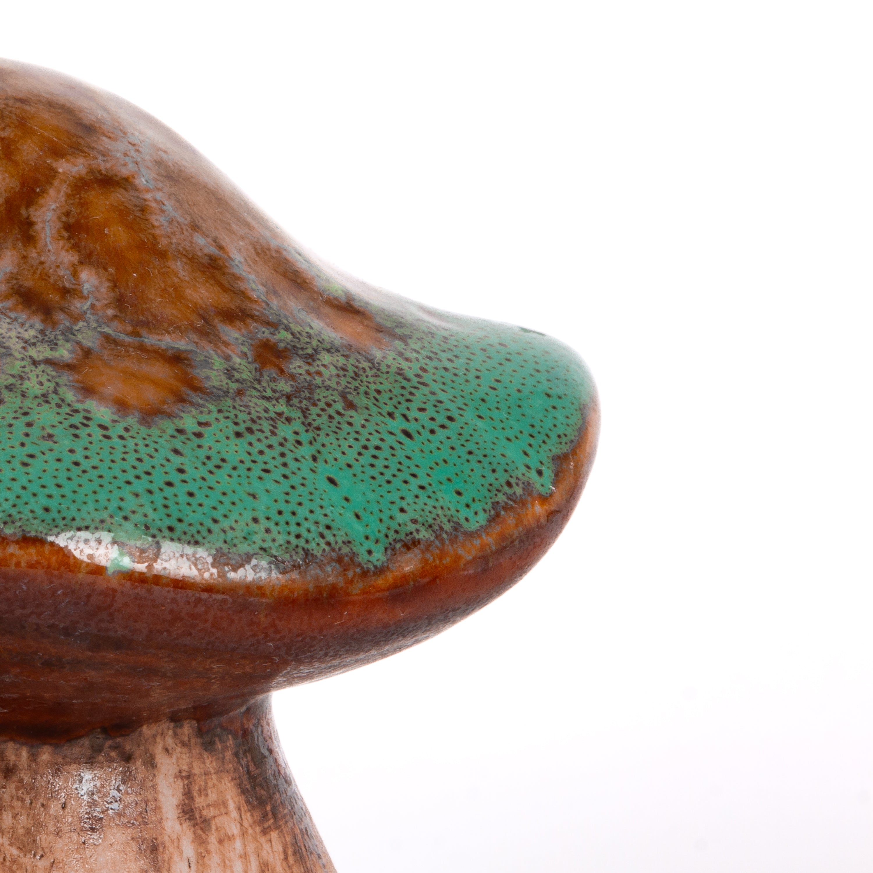 Set of 3 Ceramic Mushrooms at 4.33 inch Decorative Accents for Indoor and Outdoor Decor